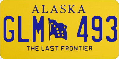 AK license plate GLM493