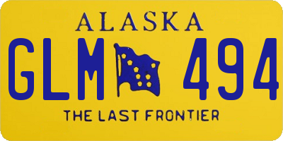 AK license plate GLM494