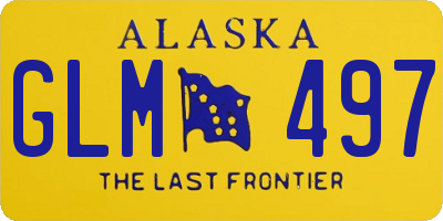 AK license plate GLM497