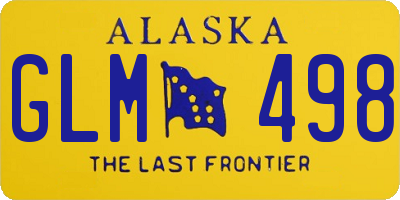 AK license plate GLM498