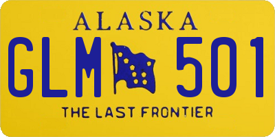 AK license plate GLM501