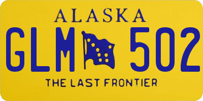 AK license plate GLM502