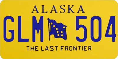 AK license plate GLM504
