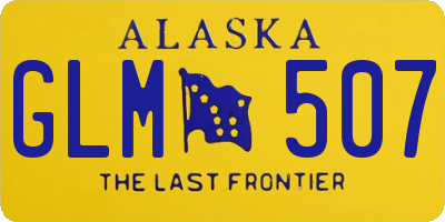 AK license plate GLM507