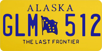 AK license plate GLM512