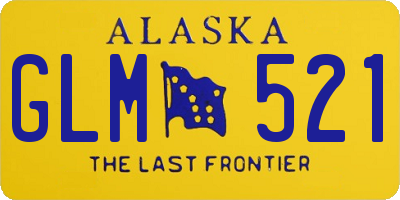 AK license plate GLM521