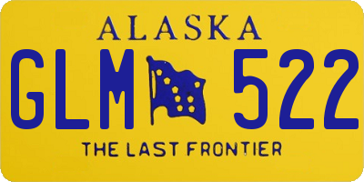 AK license plate GLM522