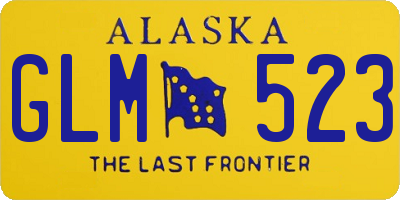 AK license plate GLM523