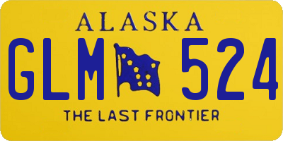 AK license plate GLM524