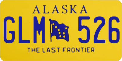 AK license plate GLM526