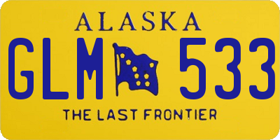 AK license plate GLM533