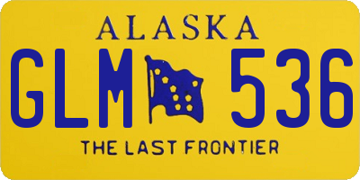 AK license plate GLM536