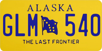AK license plate GLM540