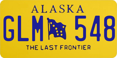 AK license plate GLM548