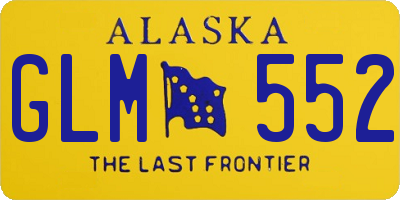 AK license plate GLM552