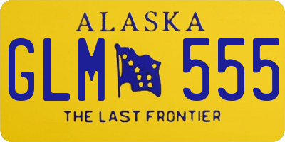 AK license plate GLM555
