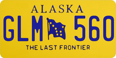 AK license plate GLM560
