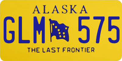 AK license plate GLM575