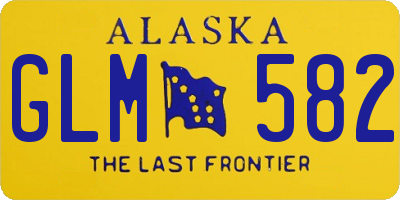 AK license plate GLM582