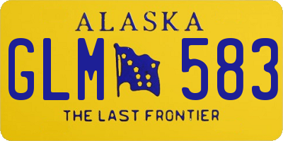 AK license plate GLM583