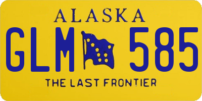 AK license plate GLM585