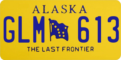 AK license plate GLM613