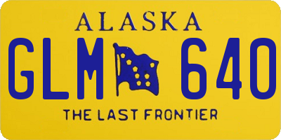 AK license plate GLM640