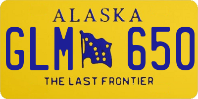 AK license plate GLM650