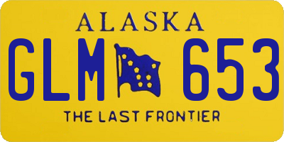 AK license plate GLM653