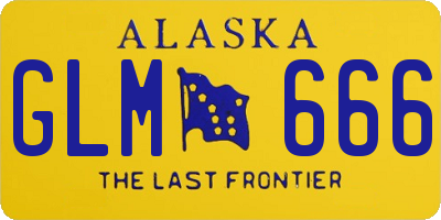 AK license plate GLM666