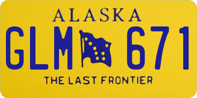AK license plate GLM671