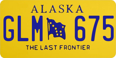 AK license plate GLM675