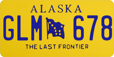 AK license plate GLM678