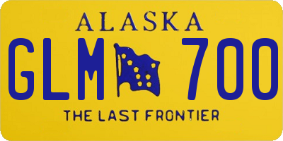 AK license plate GLM700