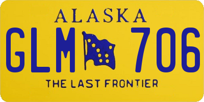 AK license plate GLM706