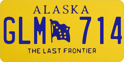 AK license plate GLM714