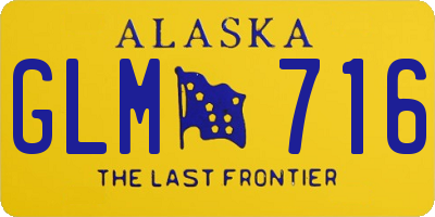AK license plate GLM716