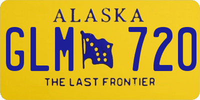 AK license plate GLM720