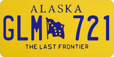 AK license plate GLM721