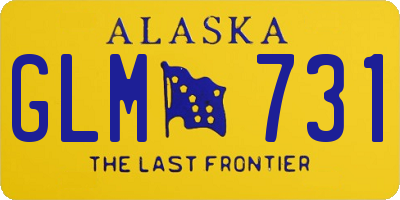 AK license plate GLM731