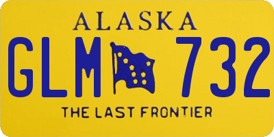 AK license plate GLM732