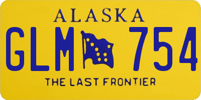 AK license plate GLM754