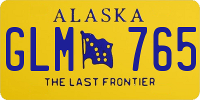 AK license plate GLM765