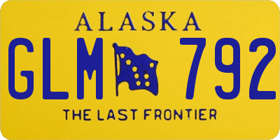 AK license plate GLM792