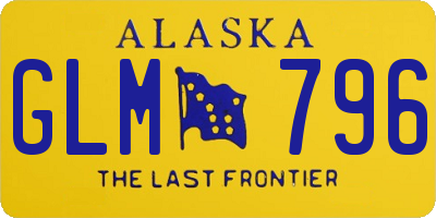 AK license plate GLM796