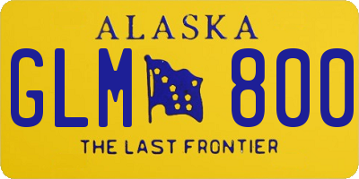 AK license plate GLM800