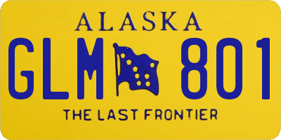AK license plate GLM801