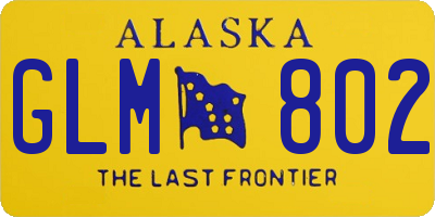 AK license plate GLM802
