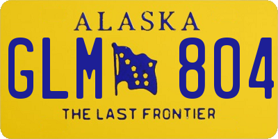 AK license plate GLM804
