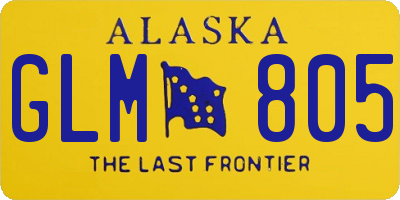 AK license plate GLM805